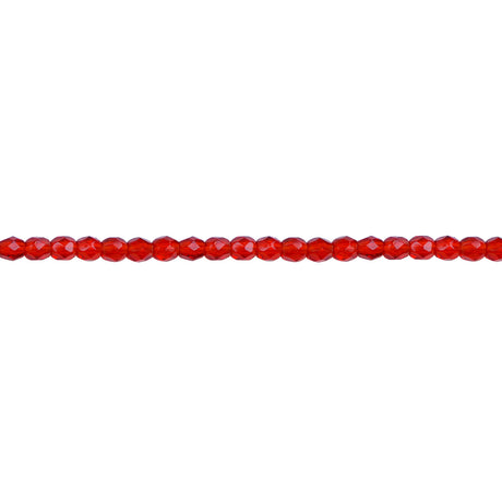 339-19.SLC.1.jpg 3mm Siam Ruby Bead Strand - Firepolished Image