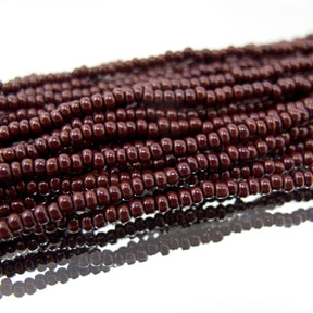 11/0 Seed Beads - Opaque Dark Brown 20g