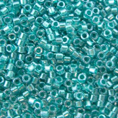 45-113238.SLC.jpg Delica Bead - Lined Crystal/Green Aqua Luster DB238 Image