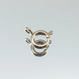 10pk Small Spring Ring Clasp - Silver plate