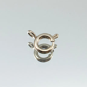 10pk Small Spring Ring Clasp - Silver plate