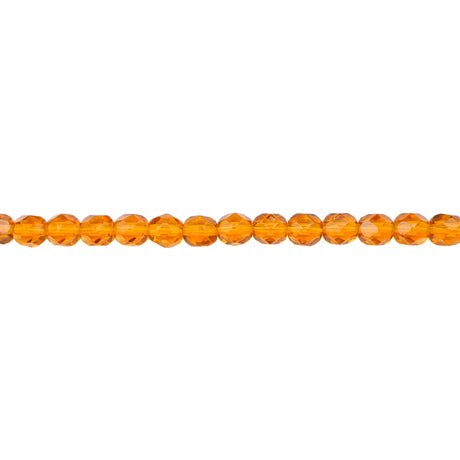 339-67.SLC.1.jpg 6mm Dark Topaz Bead Strand - Firepolished Image