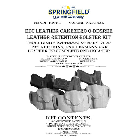 EDCK.Right Hand CakeZero.Ruger.jpg EDC Leatherworks Holster Kits Image