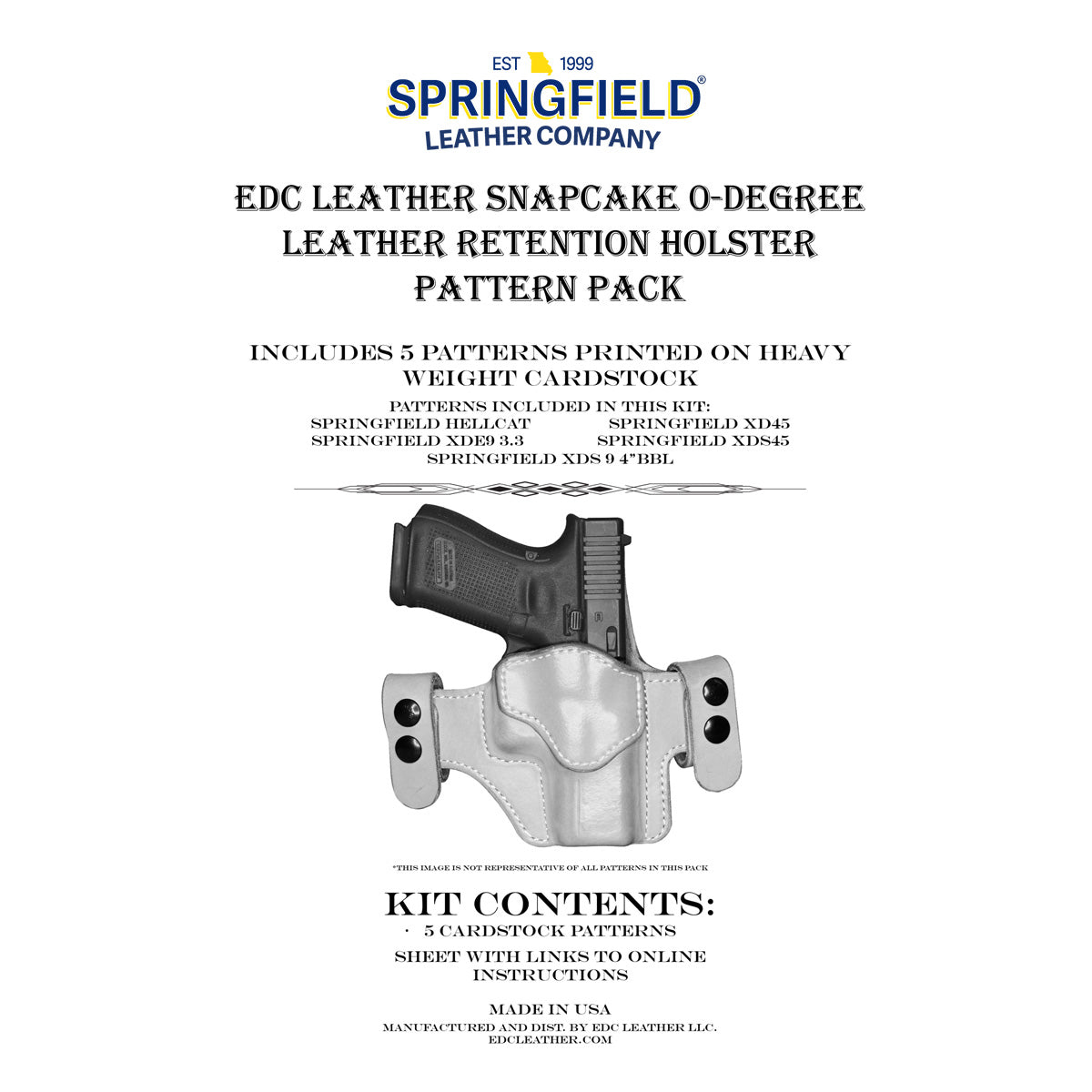 EDC.SnapCake.Springfield Armory.01.jpg EDC Leatherworks Holster Patterns Image
