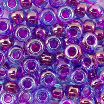 45-69352.SLC.jpg 6/0 Seed Beads - Fuchsia Aqua Luster 20g Image