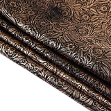 MFC.Rose Gold on Black.02.jpg Metallic Floral Cow Sides Image