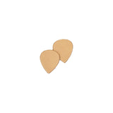 Small Pear Veg Tan Earring - 6 Pair