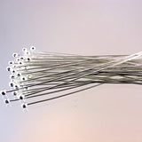 2" Headpin with 2mm Ball - Silver Plate 12pk