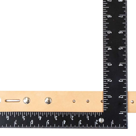 100-2113.SLC.2.jpg Single Hole Belt Blank w/ snaps - Hermann Oak Natural Image