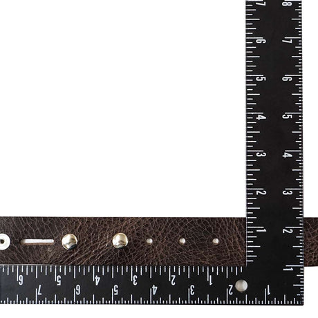 100-2183.SLC.2.jpg Single Hole Belt Blank w/ snaps - Buffalo Vintage Chocolate Image