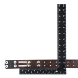 100-2069.SLC.2.jpg 1 1/2" Vintage Chocolate Buffalo Double Hole Belt Blank w/ Snaps Image