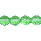 12mm Firepolish Strand - Peridot