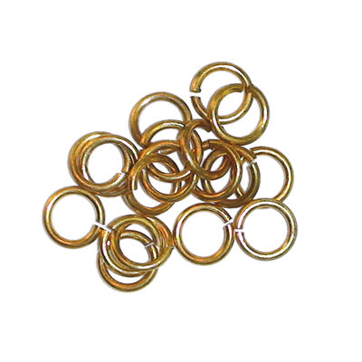 144-1009.SLC.jpg 25pk 6mm Gold Jump Rings Image
