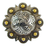 1 1/4" Spiral Berry Concho - Silver Plate/Gold Plate
