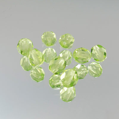 339-76.SLC.jpg 6mm Peridot Bead Strand - Firepolished Image