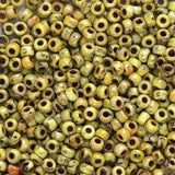 8/0 Seed Beads - Picasso Canary Yellow Matte 22g