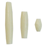 1 ½" Hair Pipe Beads - White 100pk