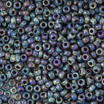 45-894516.SLC.jpg 8/0 Seed Beads - Picasso Montana Matte 22g Image
