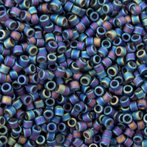 Delica Bead - Matte Opaque Grey AB DB871