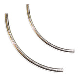 38mm Curved Tubes - Silver Plate 12pk
