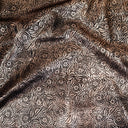 Rose Gold On Black Metallic Floral Cow Sides
