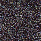 11/0 Seed Beads - Picasso Garnet Transparent 22g