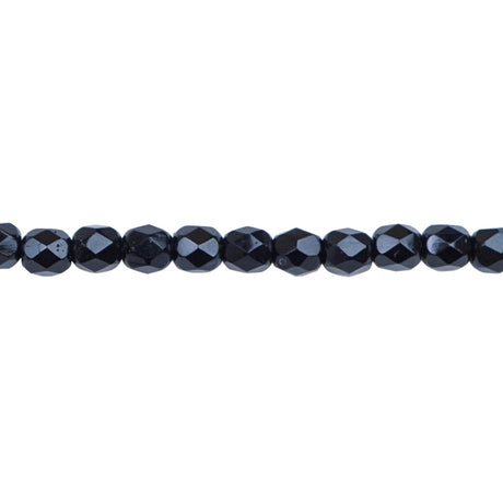 339-33.SLC.1.jpg 4mm Jet Bead Strand - Firepolished Image