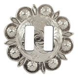 1 1/2" Slotted Berry Concho - Silver Plate