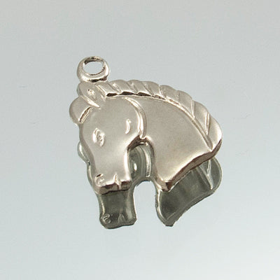 222-1601.SLC.jpg Small Roman Horse Charm - Silver Plate Image