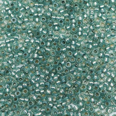 45-1594241.SLC.1.jpg 15/0 Seed Beads - Duracoat Silver Lined Dark Mint 8.2g Image