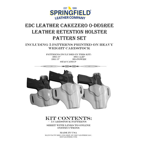 EDC.CakeZero.1911.01.jpg EDC Leatherworks Holster Patterns Image