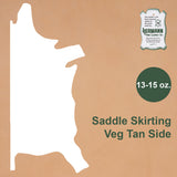 49-2.SLC.1.jpg Hermann Oak Saddle Skirting Side - Veg Tan 13-15 oz. Image