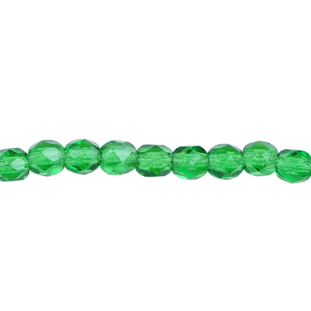 339-42.SLC.1.jpg 4mm Green Emerald Bead Strand - Firepolished Image