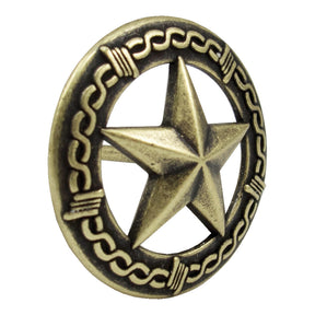 115-179145.SLC.jpg 3/4" Star Barbwire Tack - Antique Brass 50pk Image