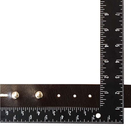 100-2163.SLC.3.jpg Single Hole Belt Blank w/ snaps - Buffalo Antique Mahogany Image