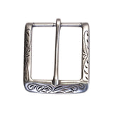 378-3206.SLC.2.jpg 1 ½" Rounded Engraved Buckle - Antique Nickel Image