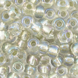 6/0 Seed Beads - Pale Lime Lined Crystal 20g
