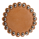 2" Natural Leather Concho w/ Spots