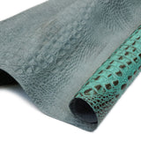 665-1508.SLC.3.jpg Italian Hornback Embossed Side - Aqua Brown Image