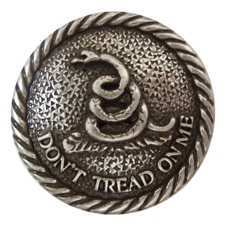 400-192301.SLC.jpg Don't Tread on Me Concho - Antique Nickel Plate Image