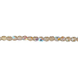 6mm Black Diamond AB Bead Strand - Firepolished