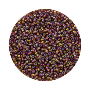 11/0 Seed Beads - Silver Lined Dark Topaz AB 23g