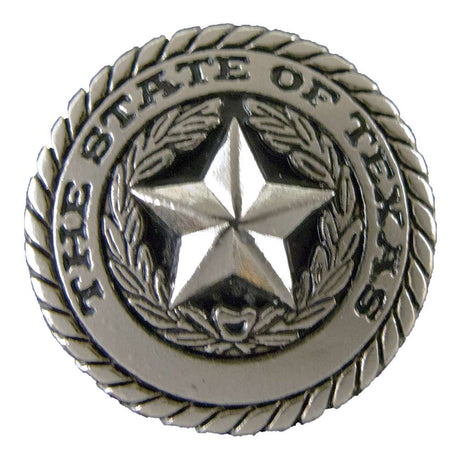 56-1.SLC.jpg 1" Screwback Concho - Texas Seal Antique Silver Image