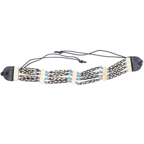 16-54512.SLC.2.jpg Bone Choker - Turquoise W/Brown Image