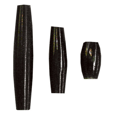 205-207.SLC.jpg ½" Hair Pipe Beads - Black 100pk Image