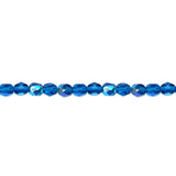 6mm Capri Blue AB Bead Strand - Firepolished
