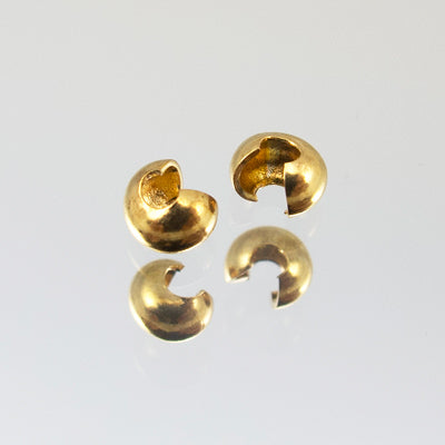 45-103.SLC.jpg 3mm Crimp Cover - Gold Plate 12pk Image