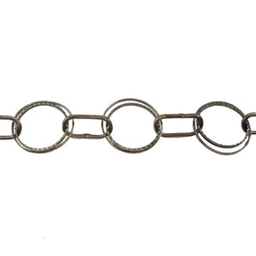 Antique Silver Double Loop Chain by the Inch