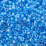 Delica Bead - Lined Light Blue AB DB076