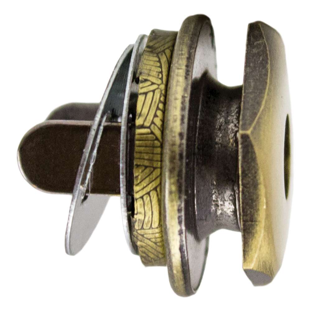 020-2112.SLC.jpg 17mm Hexagon Magnetic Snap w/ Eyelet - Antique Brass Image